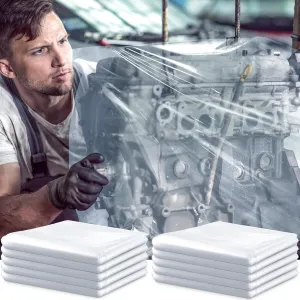 10 Pcs Engine Storage Bags Bulk Plastic Clear Engine Bag Covers Waterproof for Engine Protection, 39.4 x 47.2 Inch