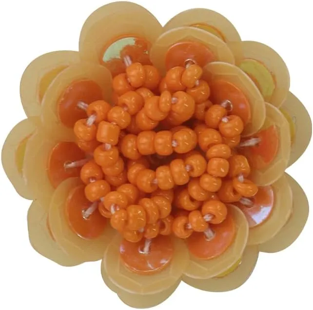 10 Pieces Mini 3D Beaded Flower Embroidery Patch - Sew-On or Glue-On for Clothing, Bags, Jackets Decoration, Sparkling Sequin Appliqué Craft (B)