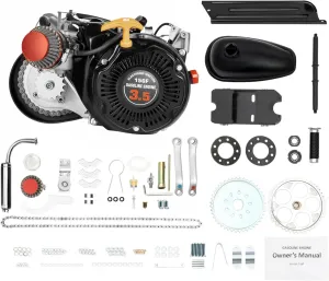 100cc Bike Motor Kit 4-Stroke Bicycle Engine Kit Hand Start Motorized Bike Kit with Chain Drive OHV Air-Cooling Gas Bicycle Motor Gas Conversion Kit