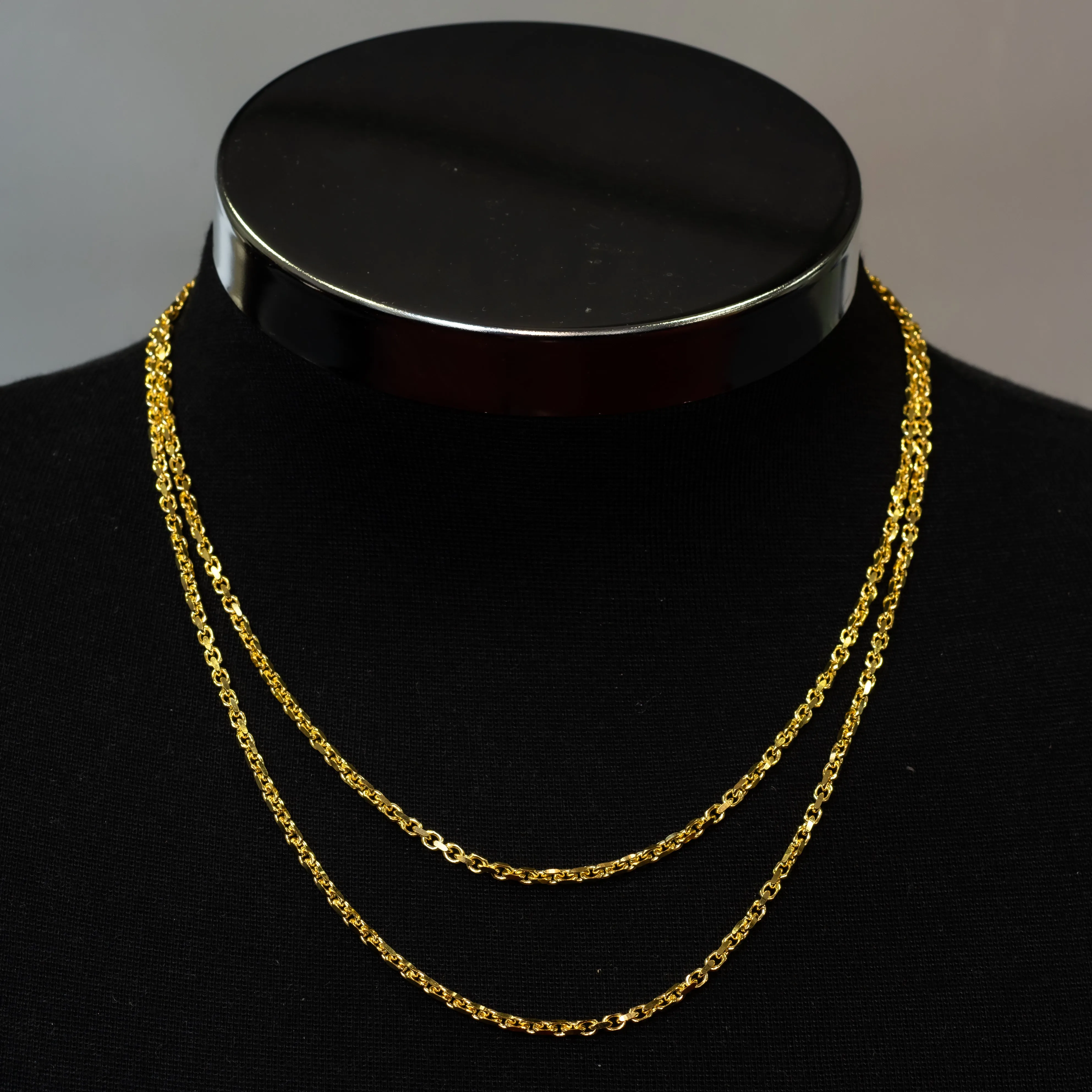 10k Yellow Gold Solid Heavyweight Cable Link Chain Bundle 20"   22" 3mm