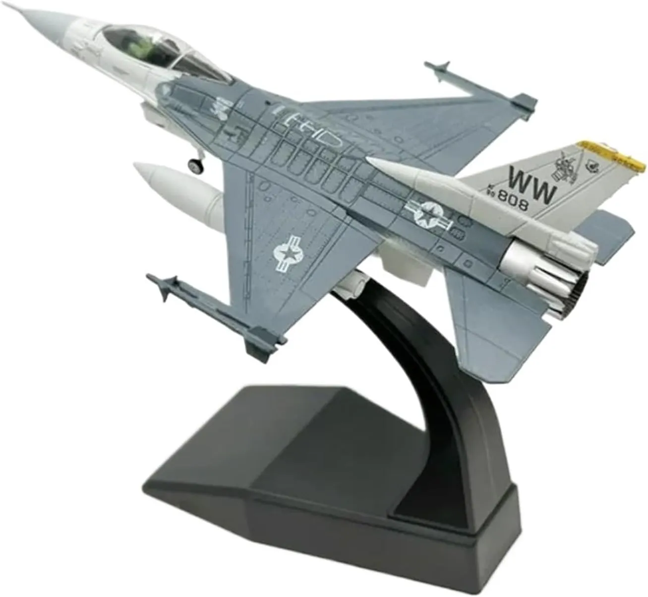 1:100 Scale for F-16C Falcon Fighter Aircraft Diecast Metal Model Collection Display Decoration