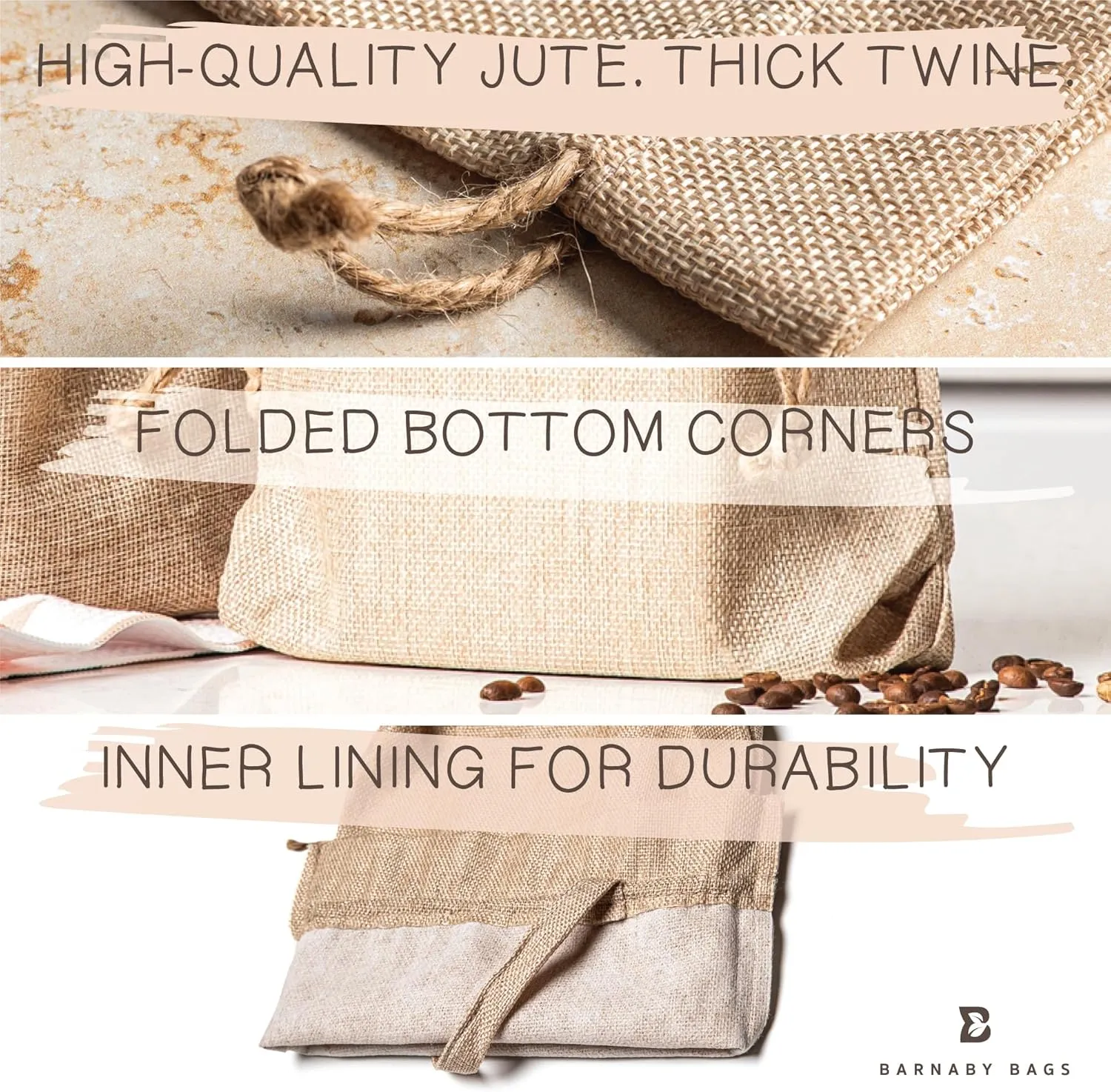 12 Pack - Burlap Bags with Drawstring & Labels - Multi-Use 10" x 13" x 2" Jute Bags with Handles for Wedding, Party Favors, Diy Craft, Grocery, Household, Kitchen Storage - Rustic Burlap Gift Bags