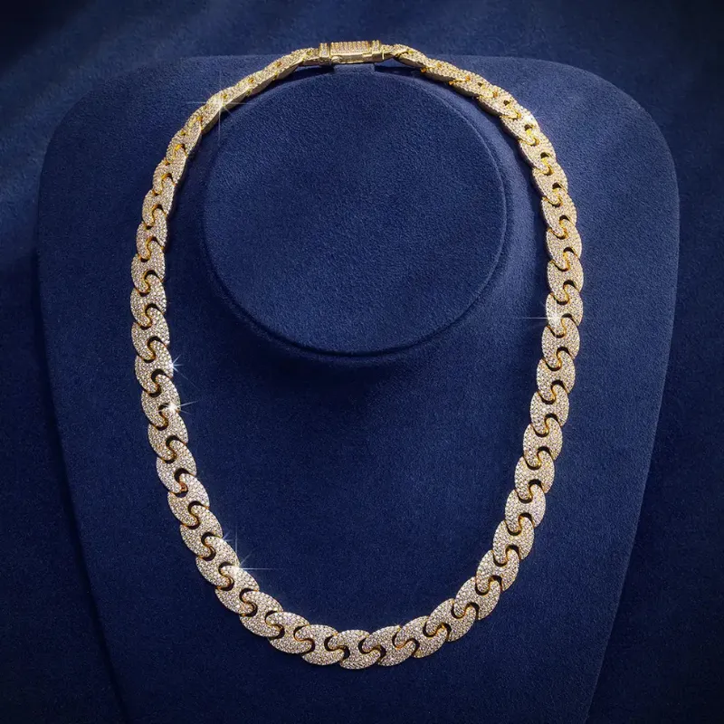 12MM Moissanite G-Link Cuban Chain