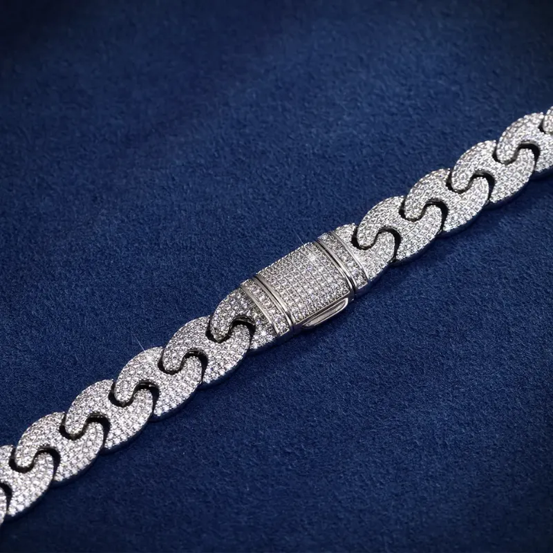12MM Moissanite G-Link Cuban Chain