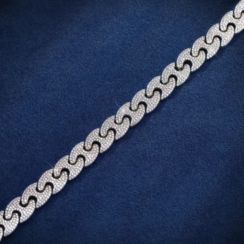 12MM Moissanite G-Link Cuban Chain