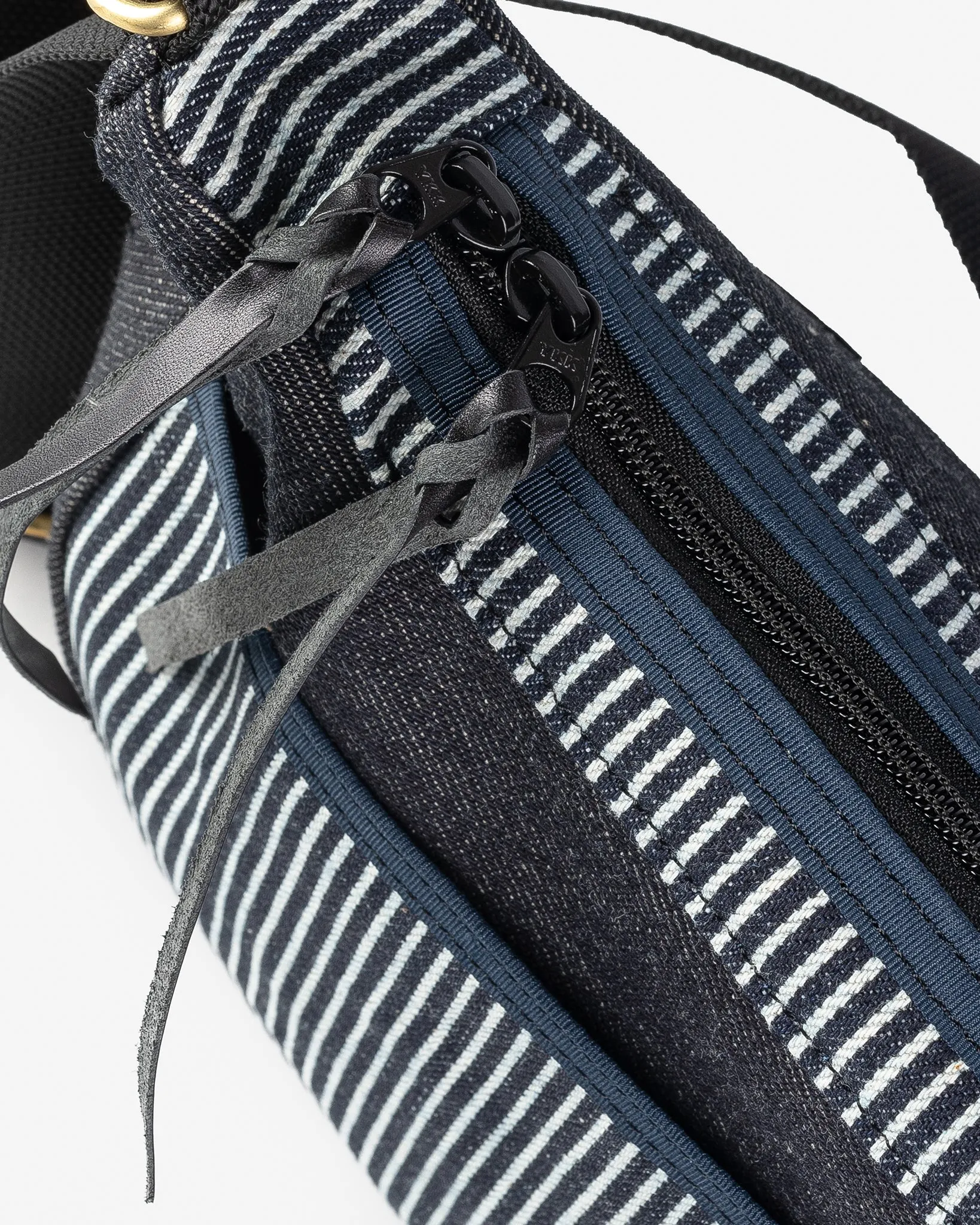 12oz Hickory Stripe Small Shoulder Bag - Indigo