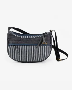12oz Hickory Stripe Small Shoulder Bag - Indigo