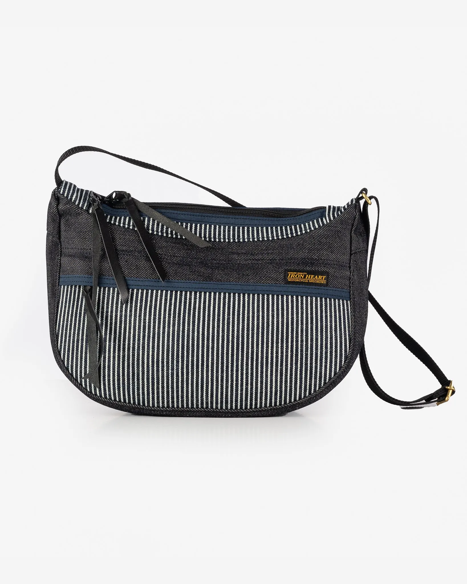 12oz Hickory Stripe Small Shoulder Bag - Indigo