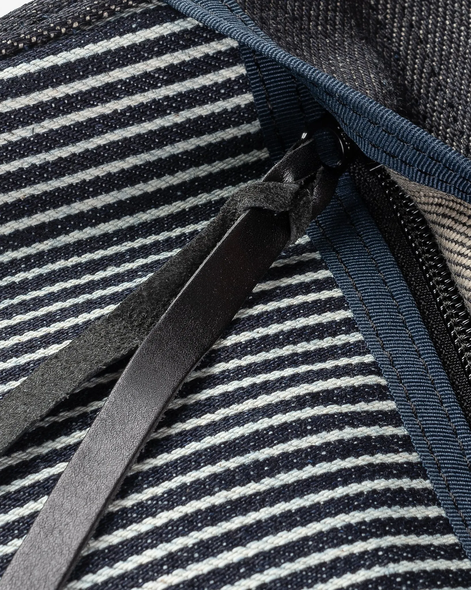12oz Hickory Stripe Small Shoulder Bag - Indigo