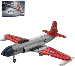 1/35 Scale Aircraft Military Model, MOC-214330 1/35 Scale P-80 Shooting Fighter Building Blocks Set, Desktop Display & Collection Model, Gift for Adults(467PCS)
