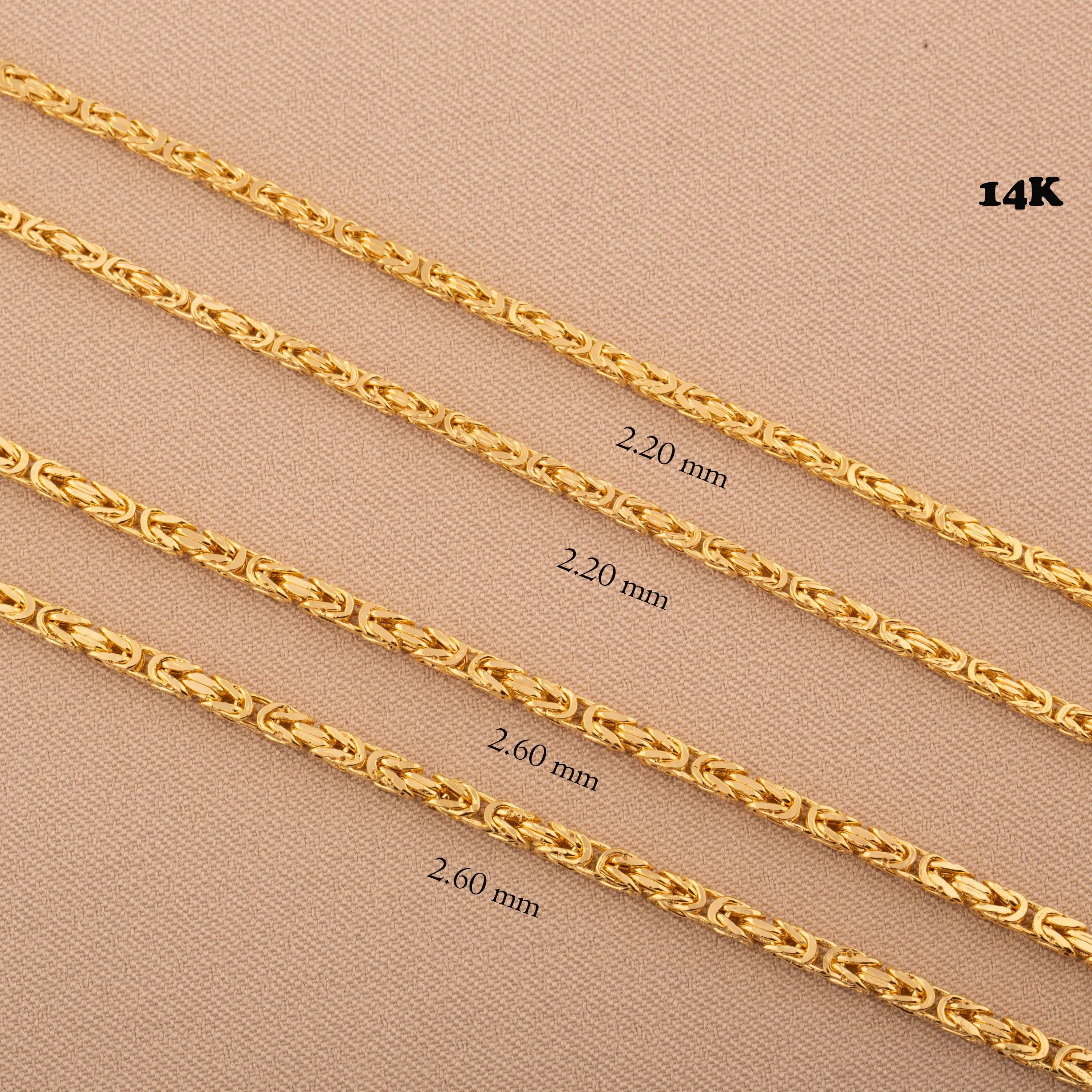 14K Gold Byzantine Chain Necklace - Exquisite Craftsmanship