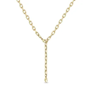 14k Medium Square Oval Link Chain Necklace with Lobster Clasps