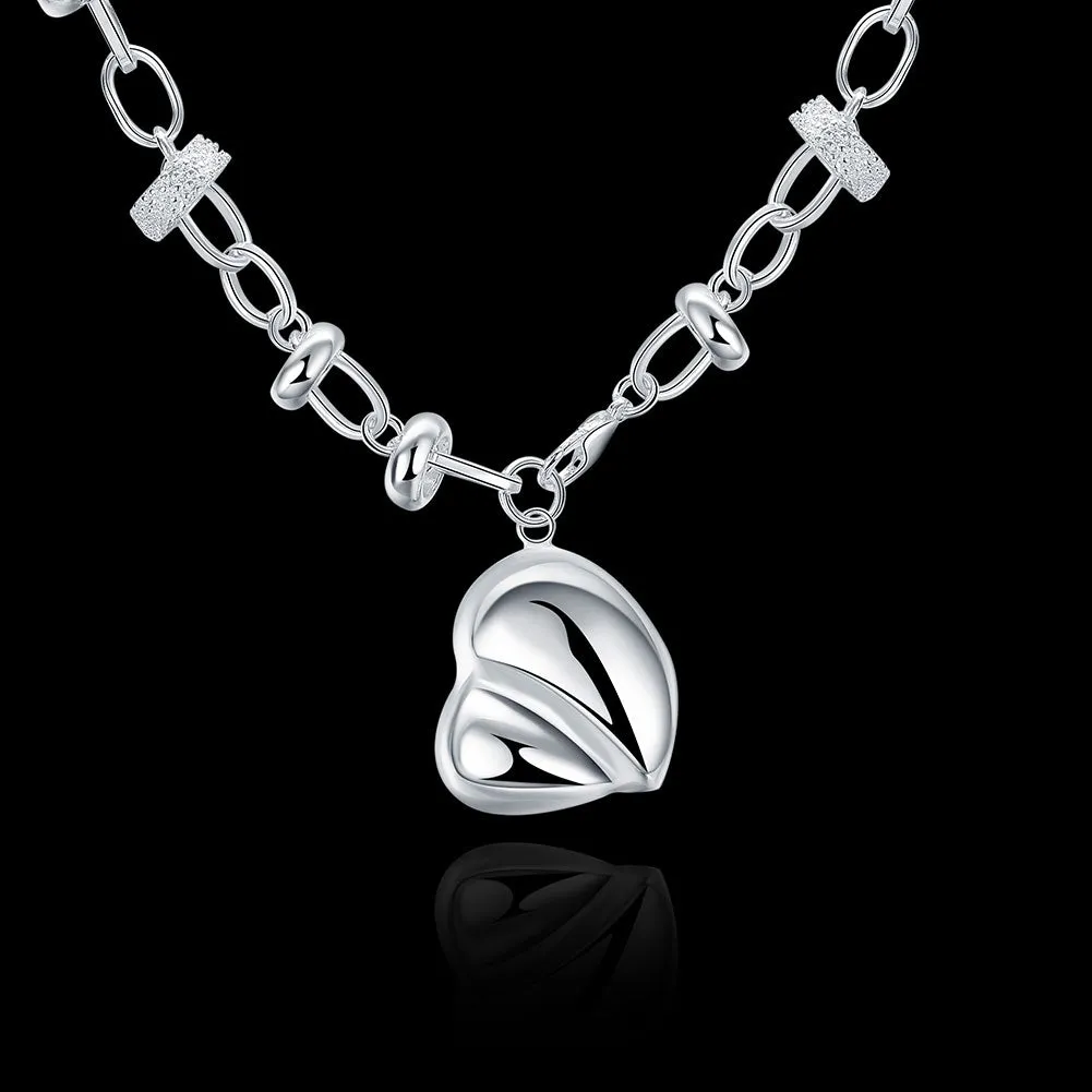 18-INCH Simple Heart Pendant Necklace