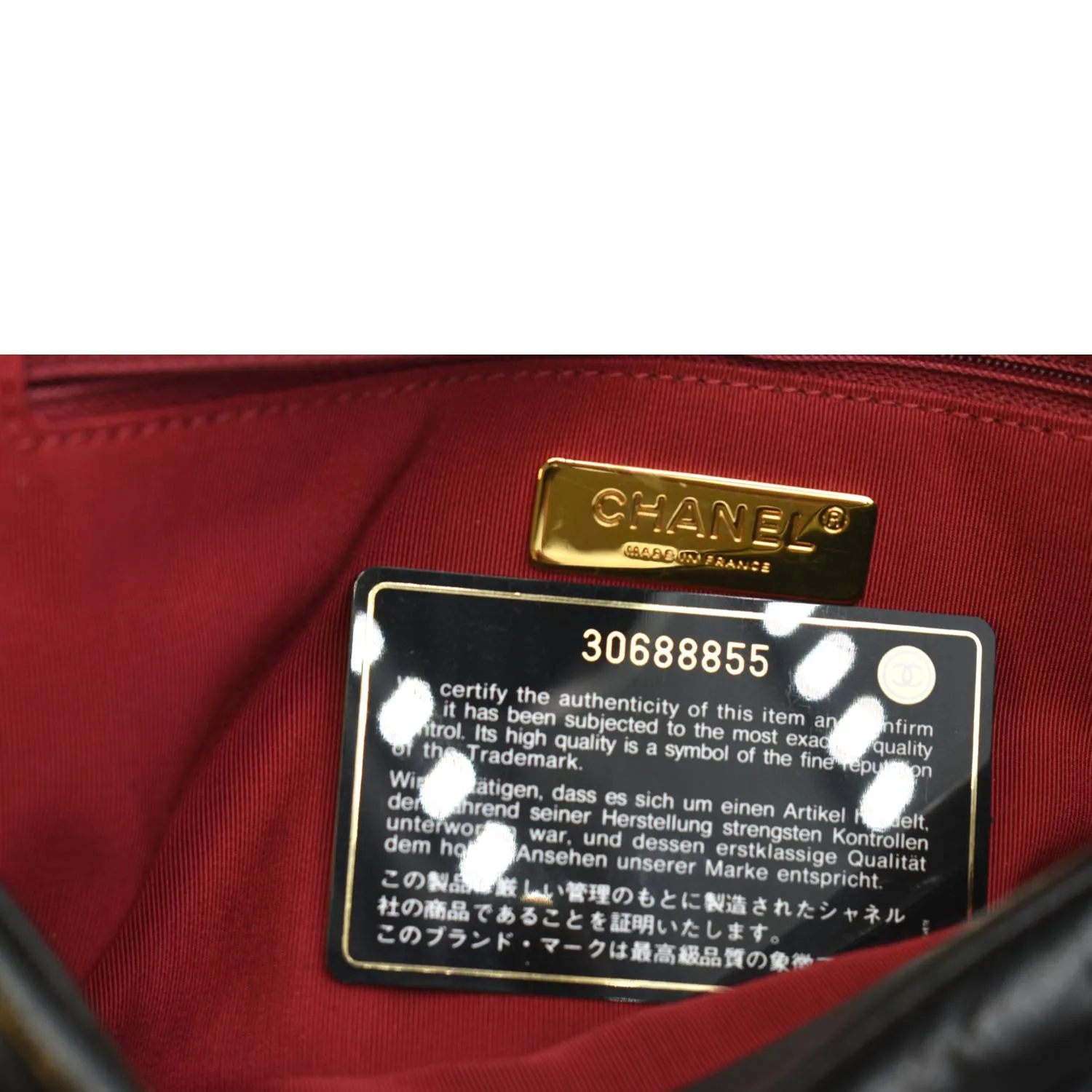 19 Bag Lambskin Connected Shoulder Leather - CHANEL Risk-free Black Large Flap Quilted Deals Hot