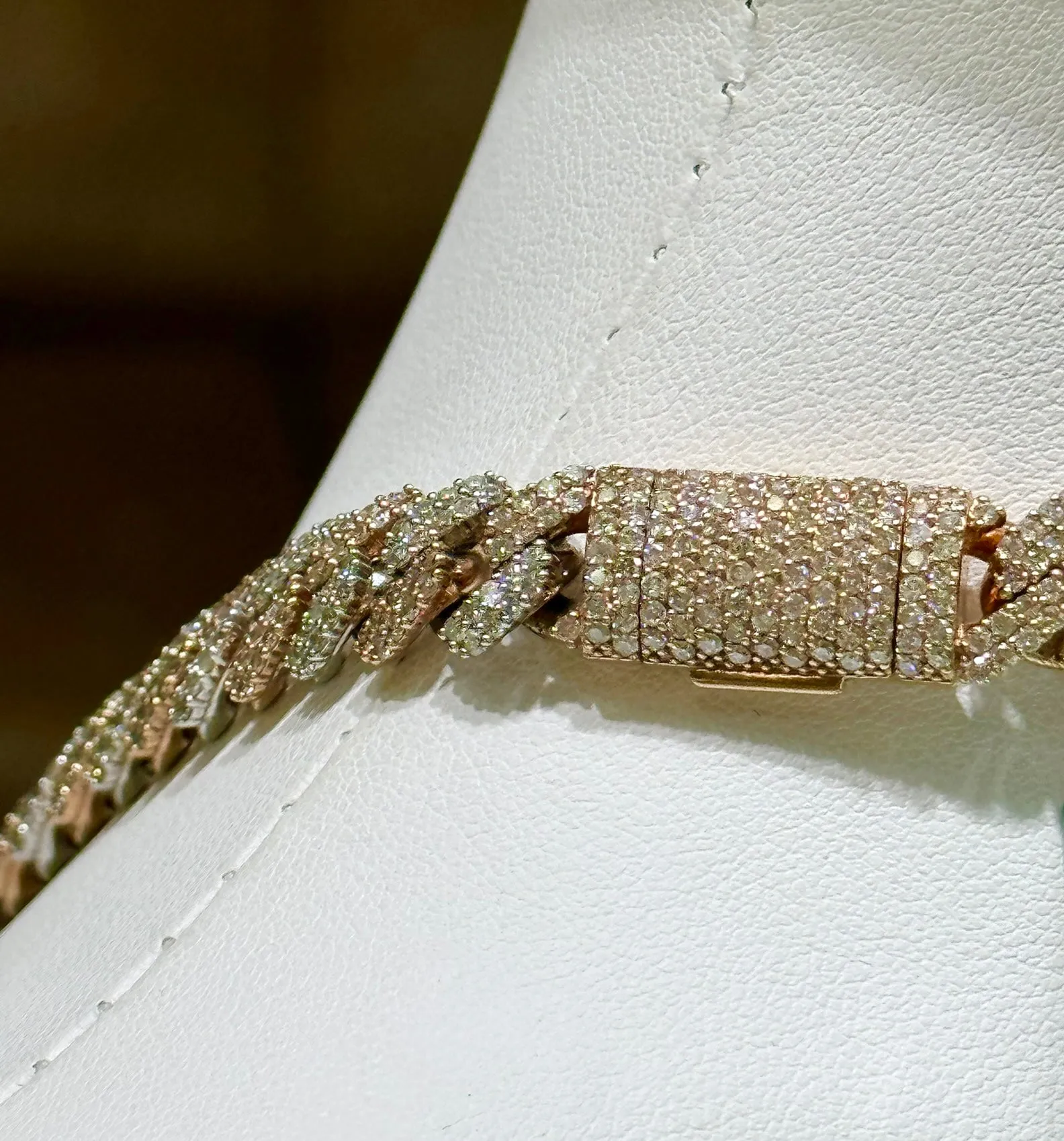 19.51CT Diamond Cuban Link 10K Chain 10mm