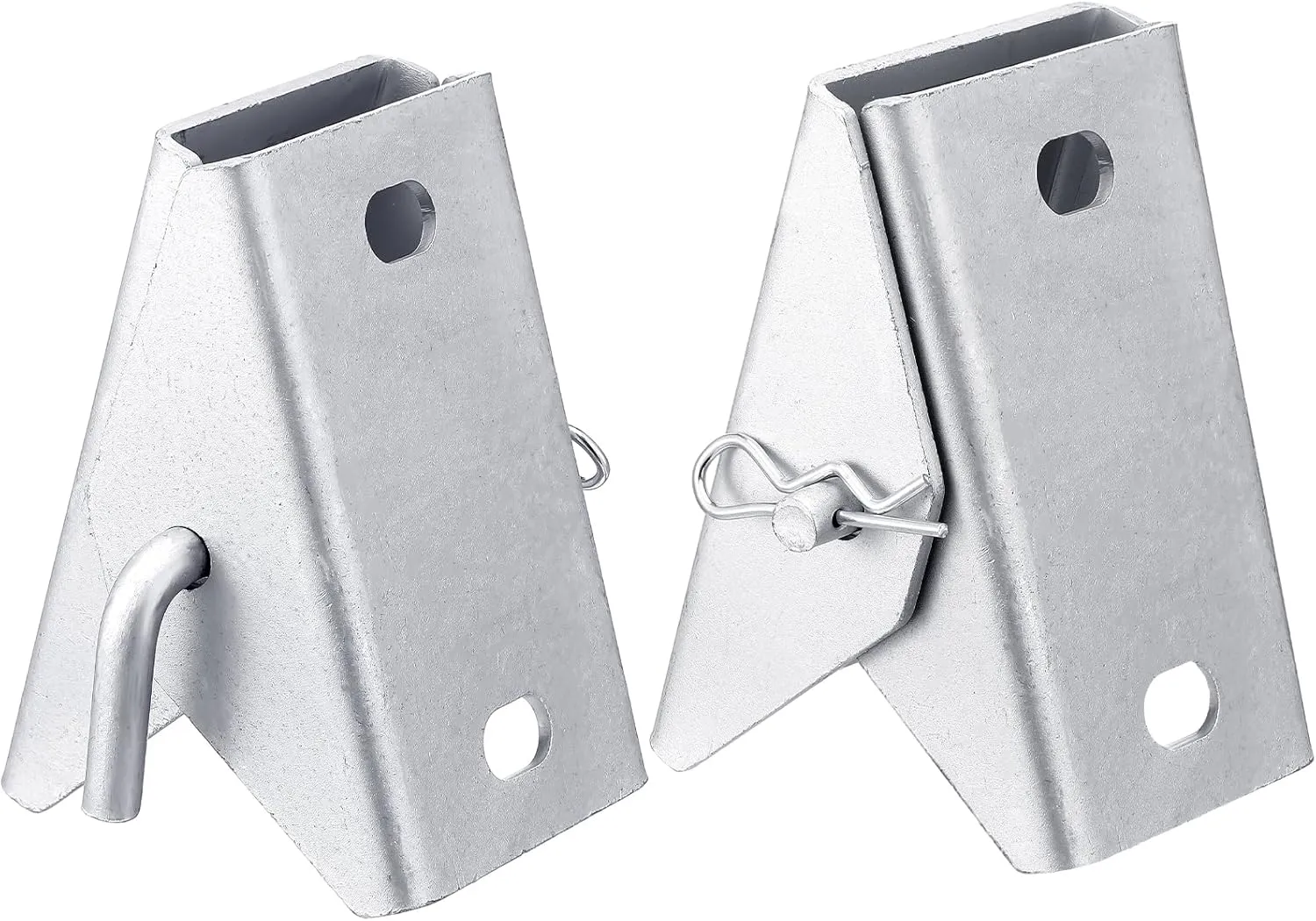 2 Pcs Stationary Dock Connector Hinge Kit Floating Dock Parts Galvanized Link Kit Heavy Duty Boat Hinge Accessories