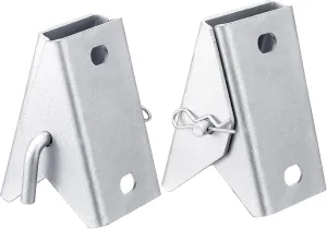 2 Pcs Stationary Dock Connector Hinge Kit Floating Dock Parts Galvanized Link Kit Heavy Duty Boat Hinge Accessories