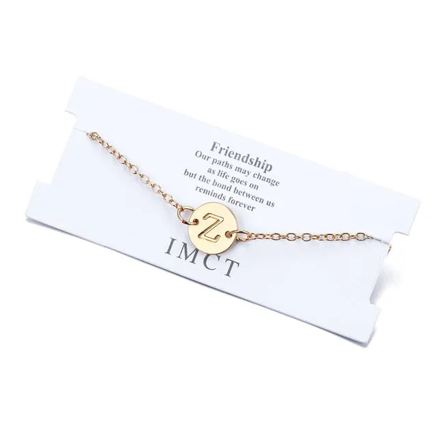 2019 Bracelets for Women Gold Color Letter Bracelet Simple Adjustable Bracelet Fashionable Jewelry Party for Gifts