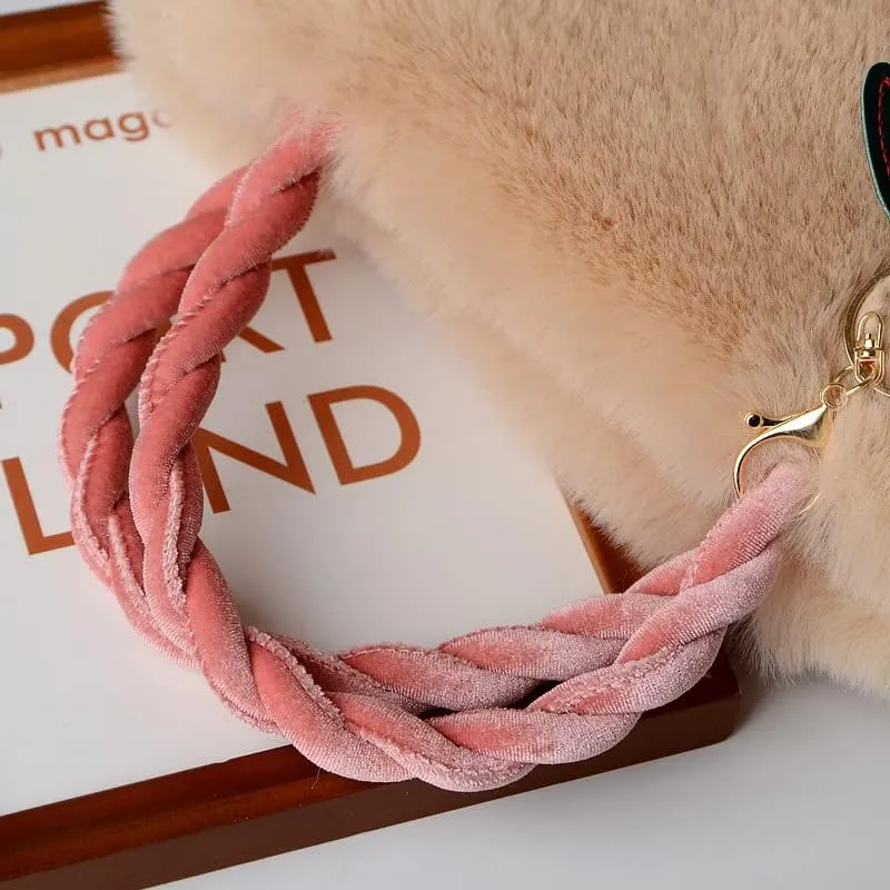 2022 New Women's Plush Shoulder Bag Stylish Fluffy Cross-body Wallet with Cute Plush Pendant Cute Soft Wallet