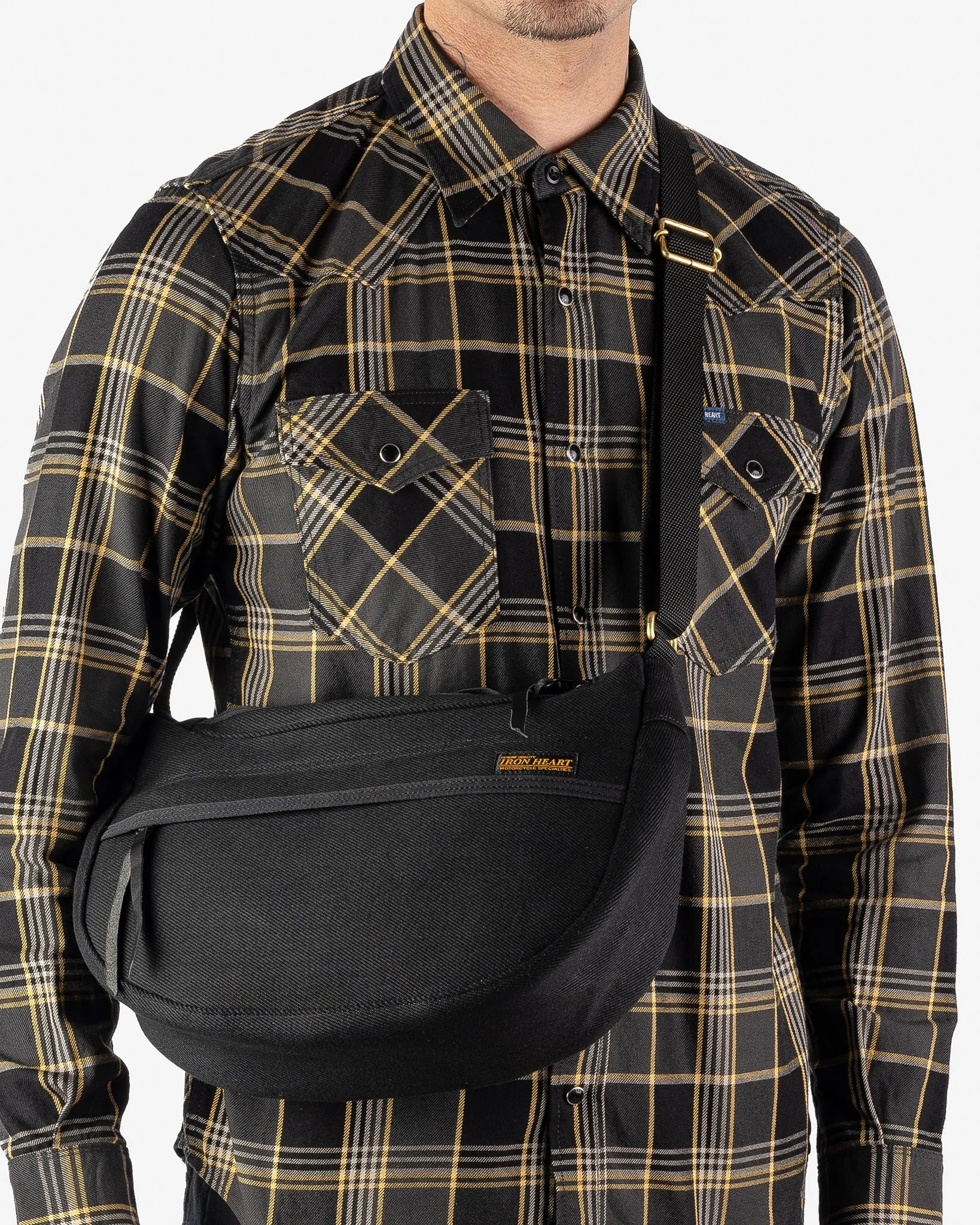 21oz Denim Small Shoulder Bag - Black