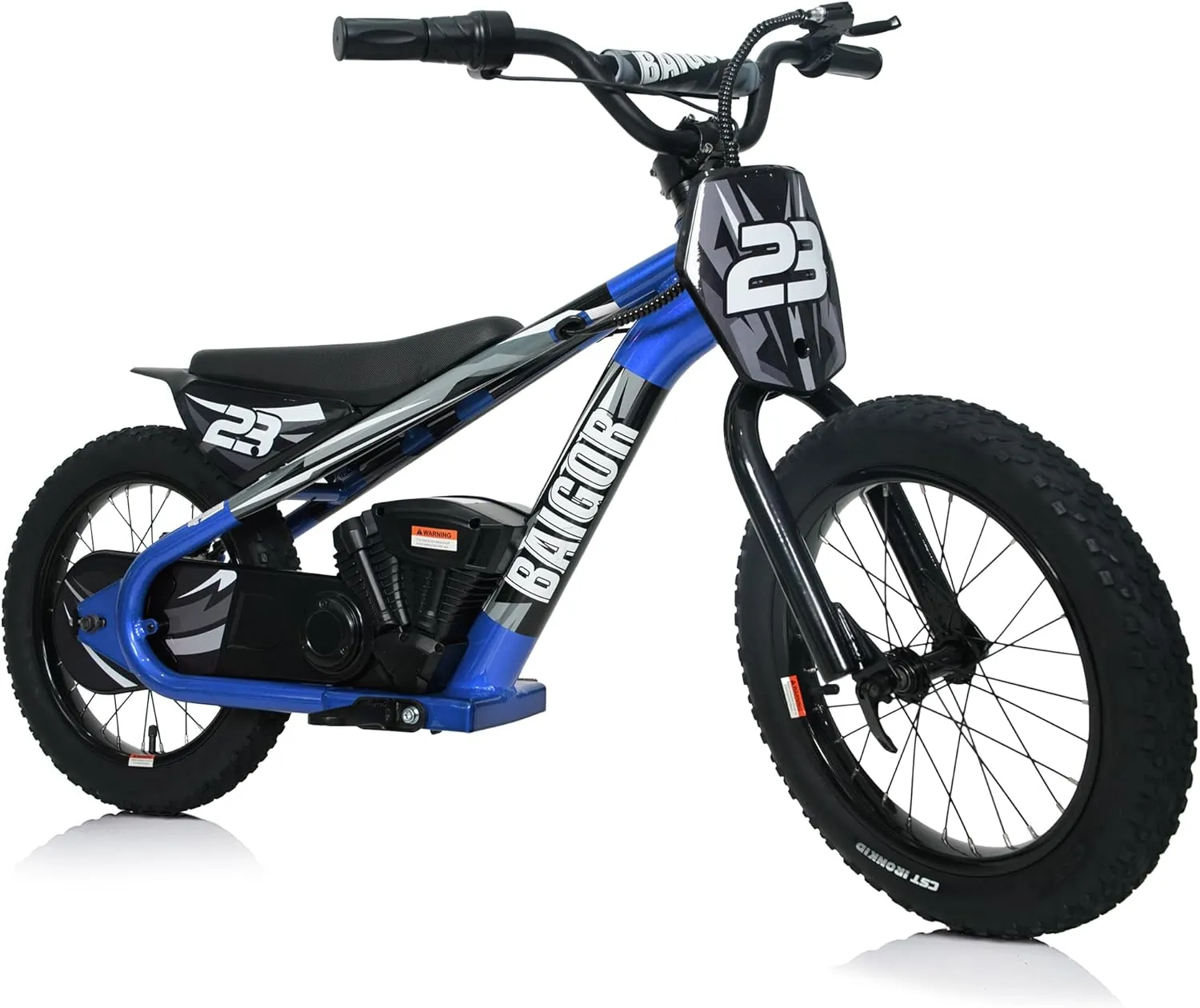 250W Electric Motorcycle for 6-12 Year Olds, Electric Dirt Bike with 16'' Inflatable Tire, 24V Detachable Battery, 15.5MPH Speed & Kickstand,Super Brushless Motor (Blue)
