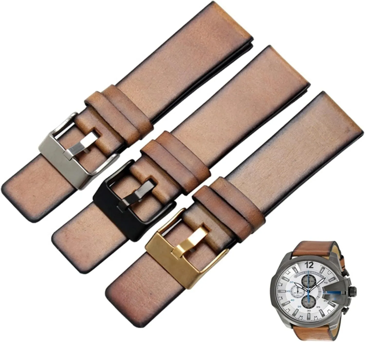28mm Leather Watch Band Men Suitable For AP Abbey Royal Oak AP15710 15703 Leather Notched Watch Chain