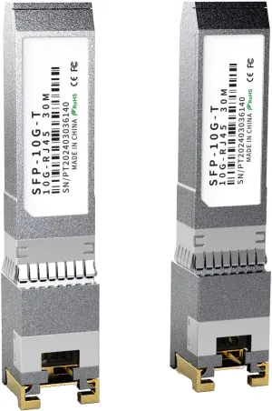 2PCS 10GBASE-T SFP  RJ45 Copper Transceiver Module, Multi-Rate 1.25G/2.5G/5G/10G up to 30m - Compatible with TP-Link, Cisco SFP-10G-T-S, Ubiquiti UF-RJ45-10G, Netgear, Broadcom, Mikrotik and More