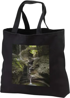 3dRose New York. Waterfalls along the Gorge Trail, Watkins Glen State Park. - Tote Bags (tb_346767)