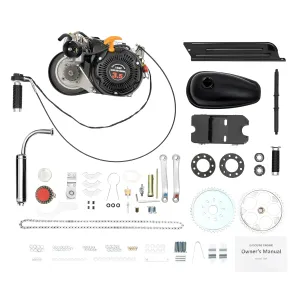 3HP 4-Stroke 100CC Petrol Powered Bicycle Motor Kit, Gas Petrol Motorized Bike Conversion Kit, Single Cylinder Air-Cooling Motorized Bike Motor Kit