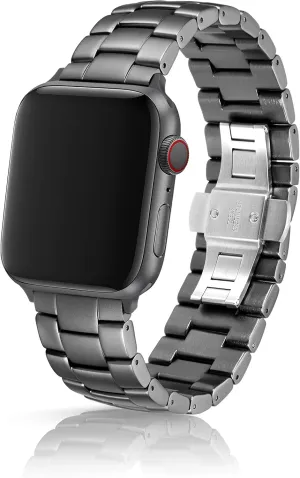 46mm Velo Cosmic Grey LT Premium Watch Band Made for The Apple Watch, Using Aircraft Grade, Hard Anodized 6000 Series Aluminum with a Solid Stainless Steel Butterfly deployant Buckle (Matte)