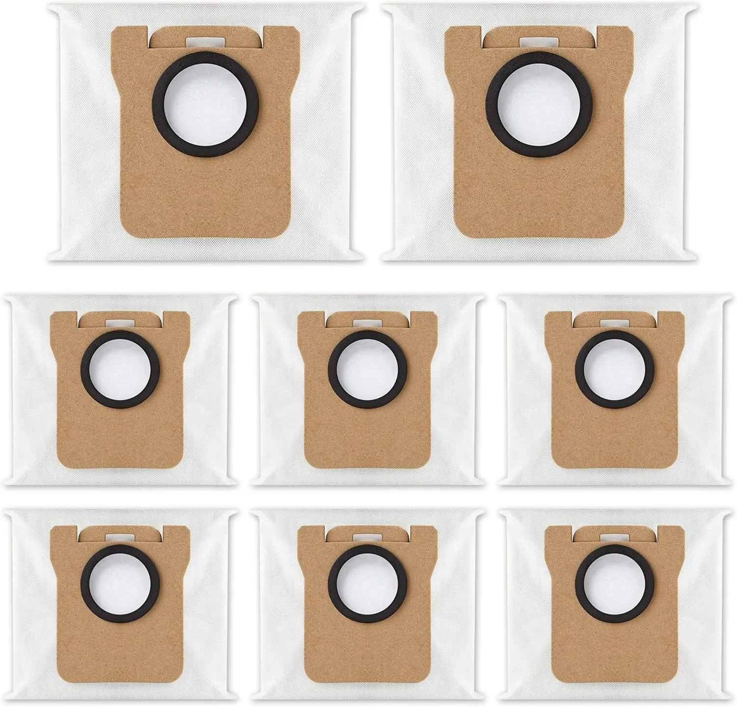 8 Pack Dust Bags Compatible with Dreametch L20 Ultra L10 Ultra L10s Ultra X10 Plus X20 Pro S10 Pro Robot Vacuum, Self-Emptying Base Vacuum Bags Replacement Accessory Parts