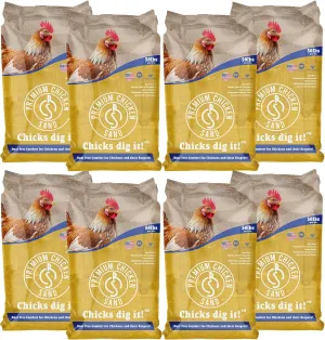 8-Pack of 50 lb Bags (400lbs Total) - Odor Eliminating Bedding for Coop, Nesting Boxes & Runs - Poultry Farming Supplies and Accessories for Chicks and Chickens