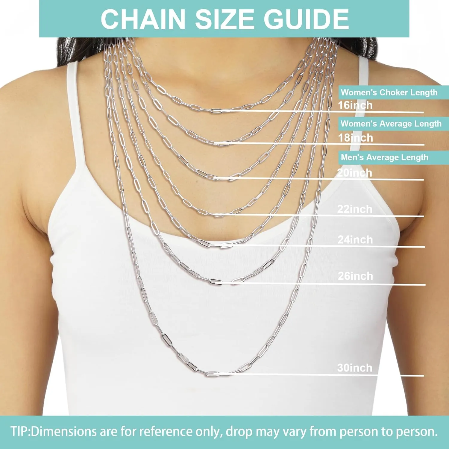 925 Sterling Silver Paperclip Lobster Clasp Chain 3mm 4mm 5mm 6mm 7mm Necklace for Women Men Diamond Cut Silver Necklace Chain 16-30 Inches