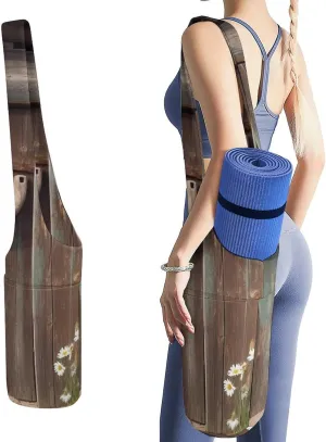 A Gym Artifact, The Canvas Rustic Horseshoe Barn Wooden Printed Yoga Storage Bag Is Durable, Wear-resistant And Does Not Strangle Shoulders. It Is Suitable for Both Men And Women