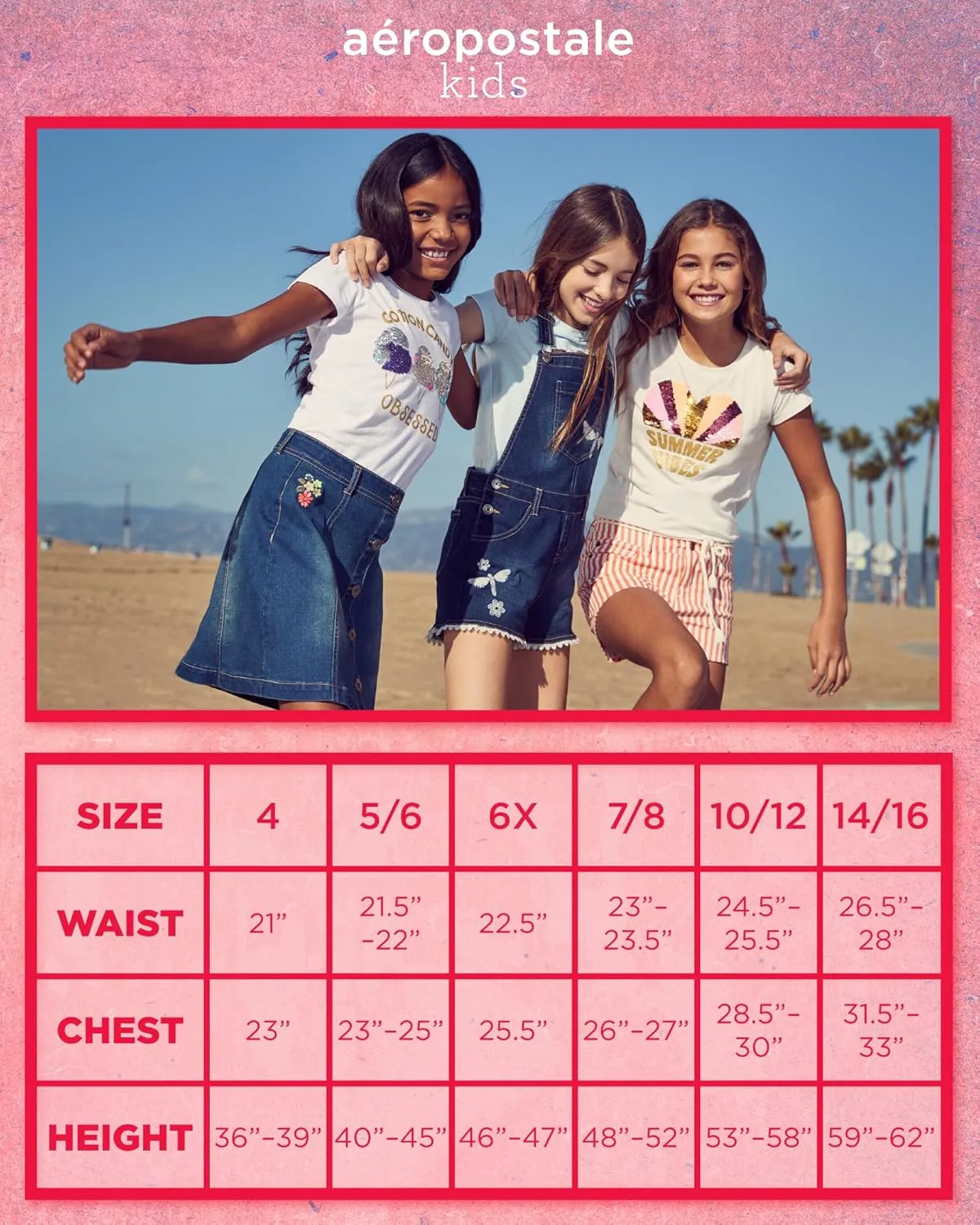 AEROPOSTALE Girls Shorts Set - 2 Piece Short Sleeve Graphic Tee and Paperbag Twill or Denim Shorts Outfits for Girls (7-12)