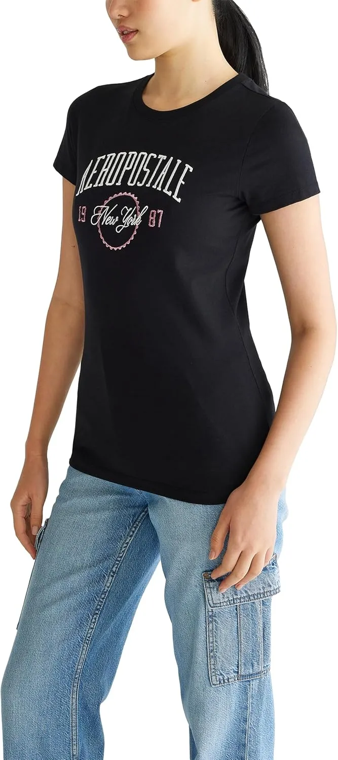 AEROPOSTALE Women's Arch Short Sleeve Graphic Tee