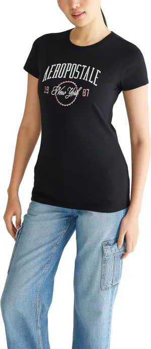 AEROPOSTALE Women's Arch Short Sleeve Graphic Tee