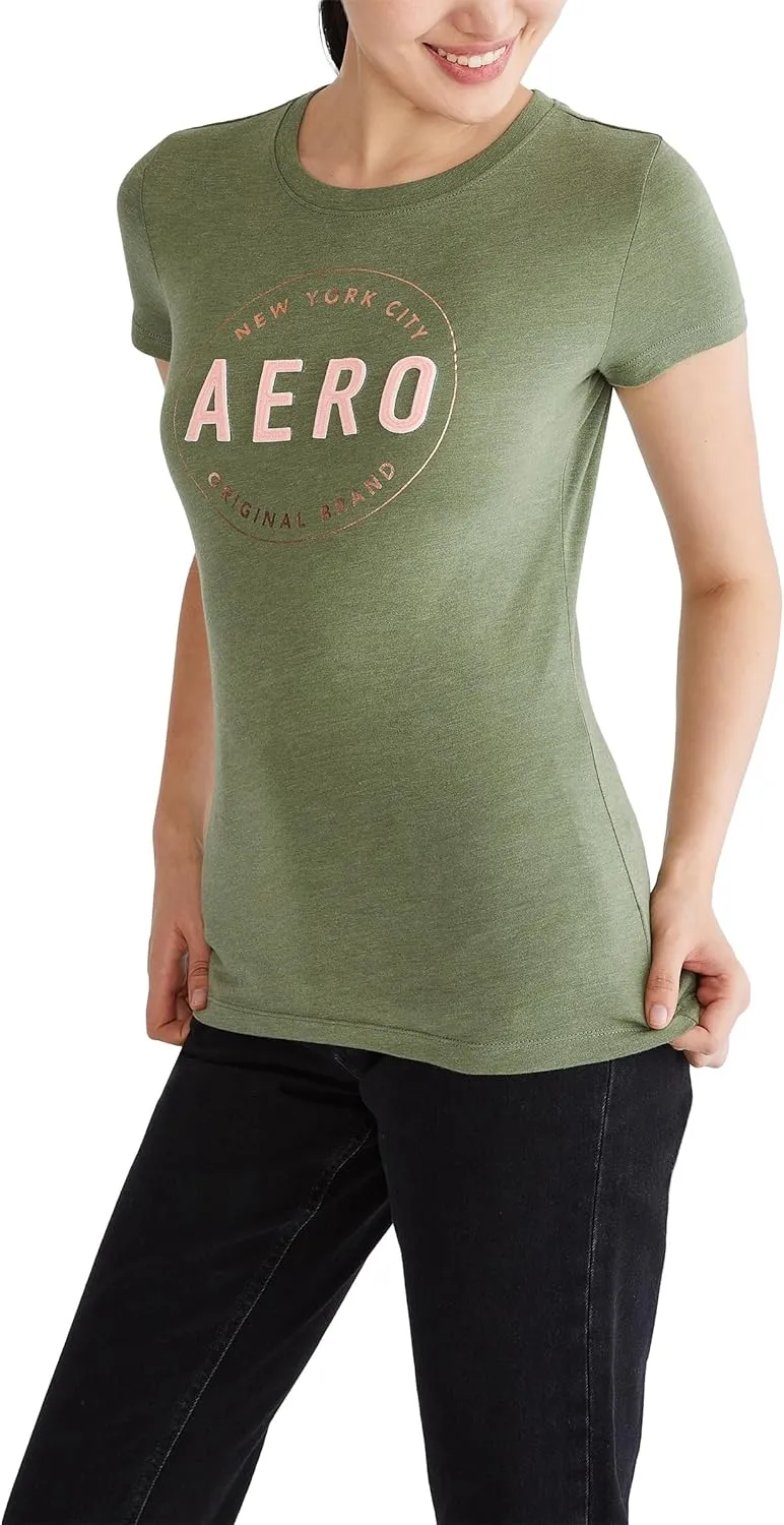 AEROPOSTALE Women's Circle Short Sleeve Graphic Tee