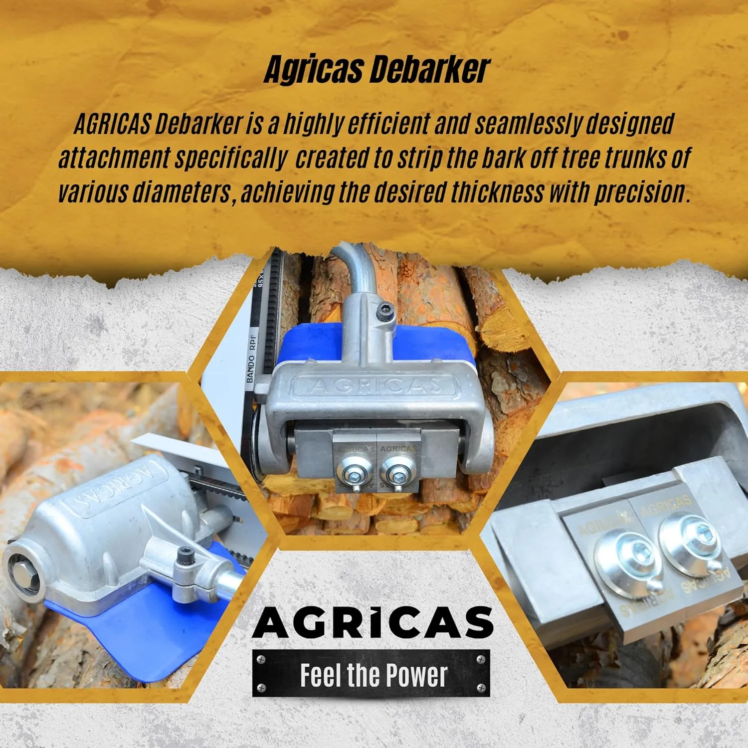AGT004 Chainsaw Debarker, Log Peeler, and Tree Debarker – Log Wizard Debarking Tool for Timber Processing, Compatible with STIHL 029, 044, 046, Ms(290,311,360,361,390,391,440,441,460,461,462)