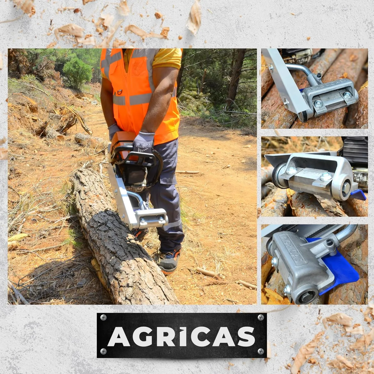 AGT004 Chainsaw Debarker, Log Peeler, and Tree Debarker – Log Wizard Debarking Tool for Timber Processing, Compatible with STIHL 029, 044, 046, Ms(290,311,360,361,390,391,440,441,460,461,462)