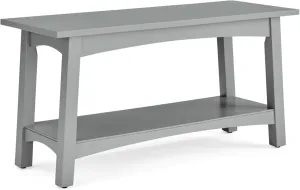Alaterre Furniture Craftsbury 36 in. Wide Entryway Bench with Shelf, Dove Gray, Wood Accent Bench Seating for 2, Store Shoes & Bags, Perfect for Entryway, Dining or Living Room Furniture