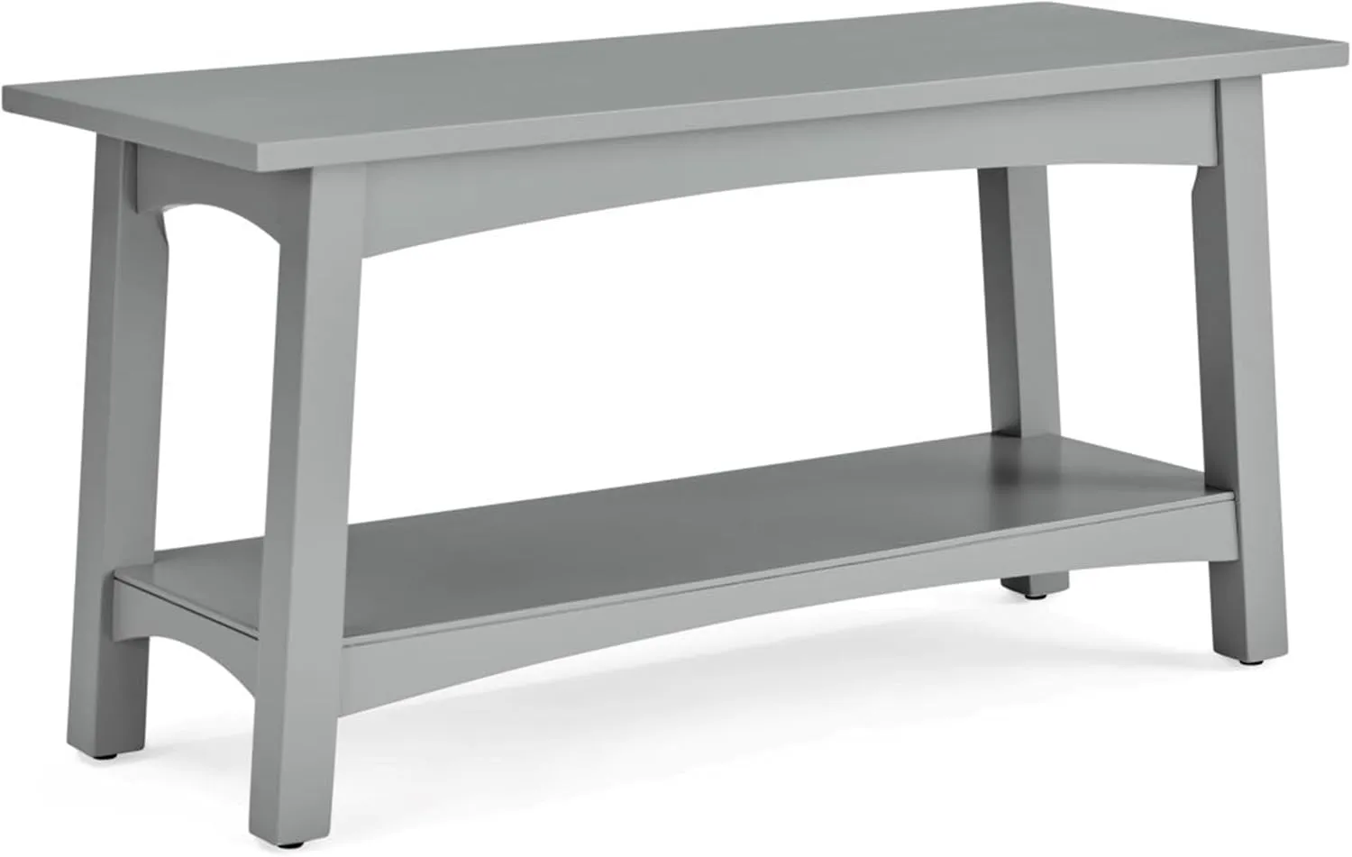 Alaterre Furniture Craftsbury 36 in. Wide Entryway Bench with Shelf, Dove Gray, Wood Accent Bench Seating for 2, Store Shoes & Bags, Perfect for Entryway, Dining or Living Room Furniture
