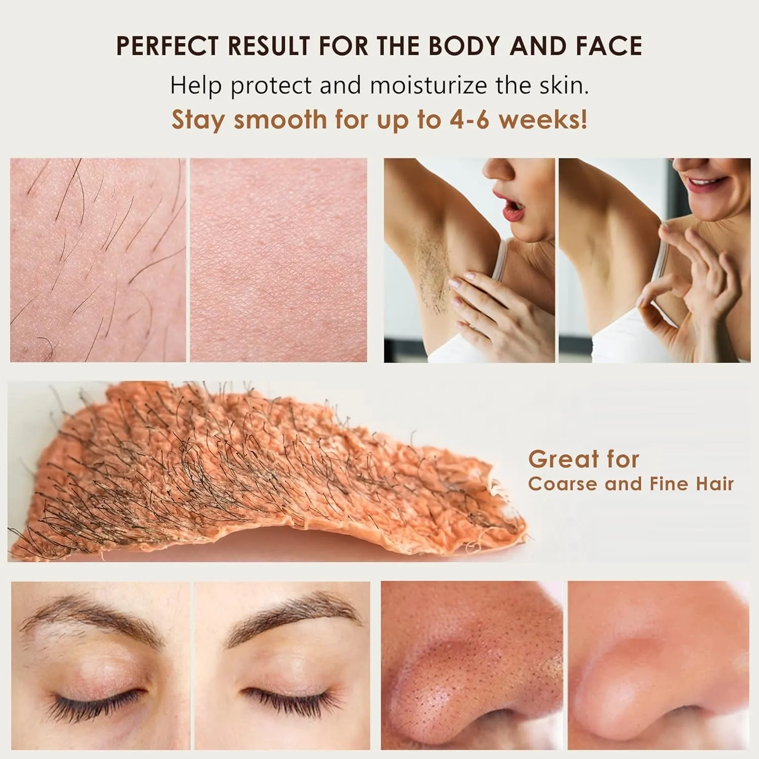All-In-One Waxing Kit for Women  5 Pack Salon Quality Wax for Full Body Hair Removal - Ideal for Bikini, Brazilian, Underarms, Legs, Eyebrows, Chest, Back, and Mustache | for Sensitive Skin