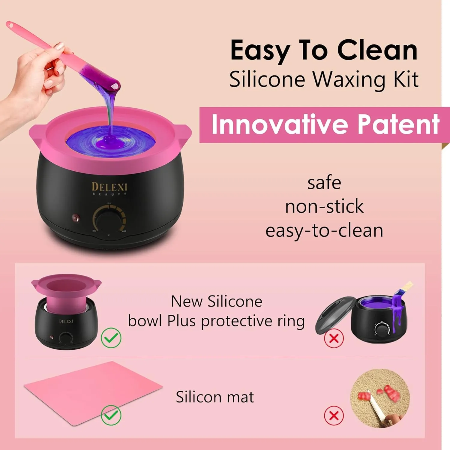 All-In-One Waxing Kit for Women  5 Pack Salon Quality Wax for Full Body Hair Removal - Ideal for Bikini, Brazilian, Underarms, Legs, Eyebrows, Chest, Back, and Mustache | for Sensitive Skin