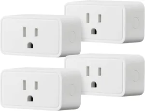 Amazon Basics Smart Plug, Works with Alexa Only, 2.4 GHz Wi-Fi, No Hub Required, 4 Pack, White