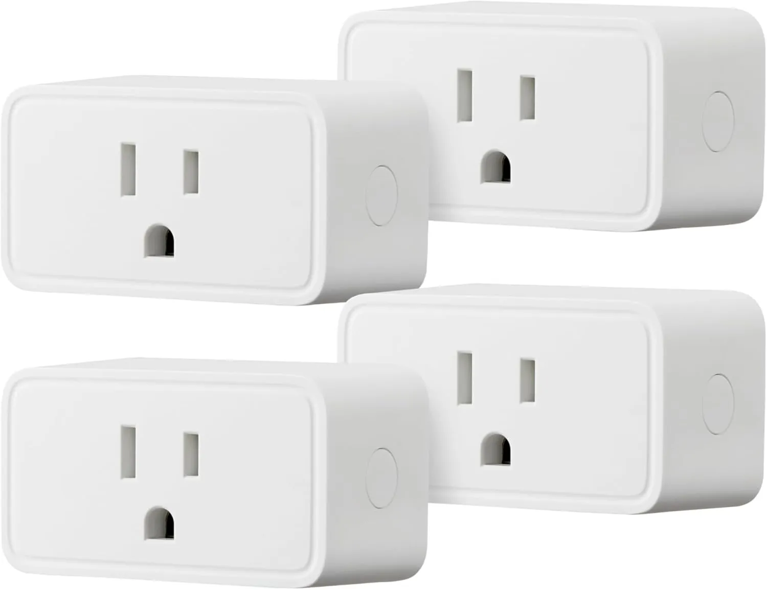 Amazon Basics Smart Plug, Works with Alexa Only, 2.4 GHz Wi-Fi, No Hub Required, 4 Pack, White