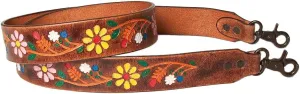 American Darling Hand Tooled Genuine Leather Crossbody Handle Strap for Bags | Phone Crossbody Strap | Crossbody Keychain Strap for Wallet Purse Clutch Cellphone Key Chain Holder | Shoulder Bag Strap