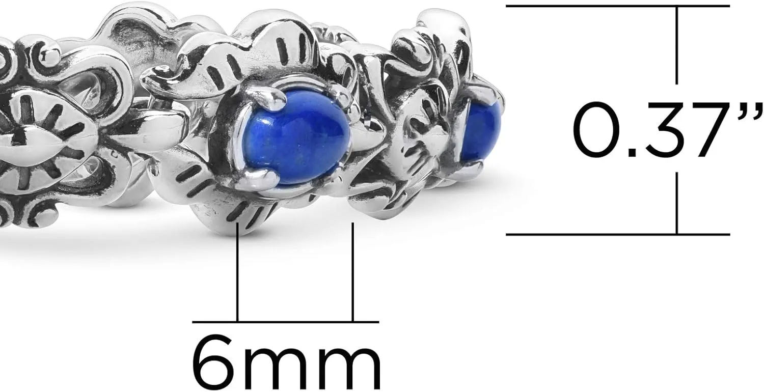 American West Jewelry Sterling Silver Choice of Gemstone Concha Link Bracelet, Sizes Small to Large
