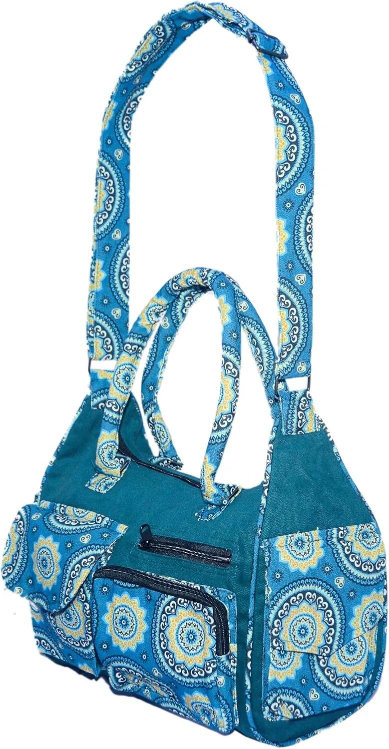 Anitya handmade multicolor cotton multipurose shoulder tote bags for women