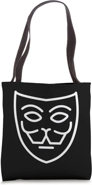 Anonymous Faux Face Mask Anon Protest Gear Anonymous Bitcoin Tote Bag